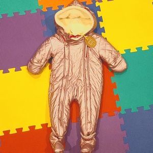 EGG New York pink snowsuit chrome designer Perry 3m coat bunting